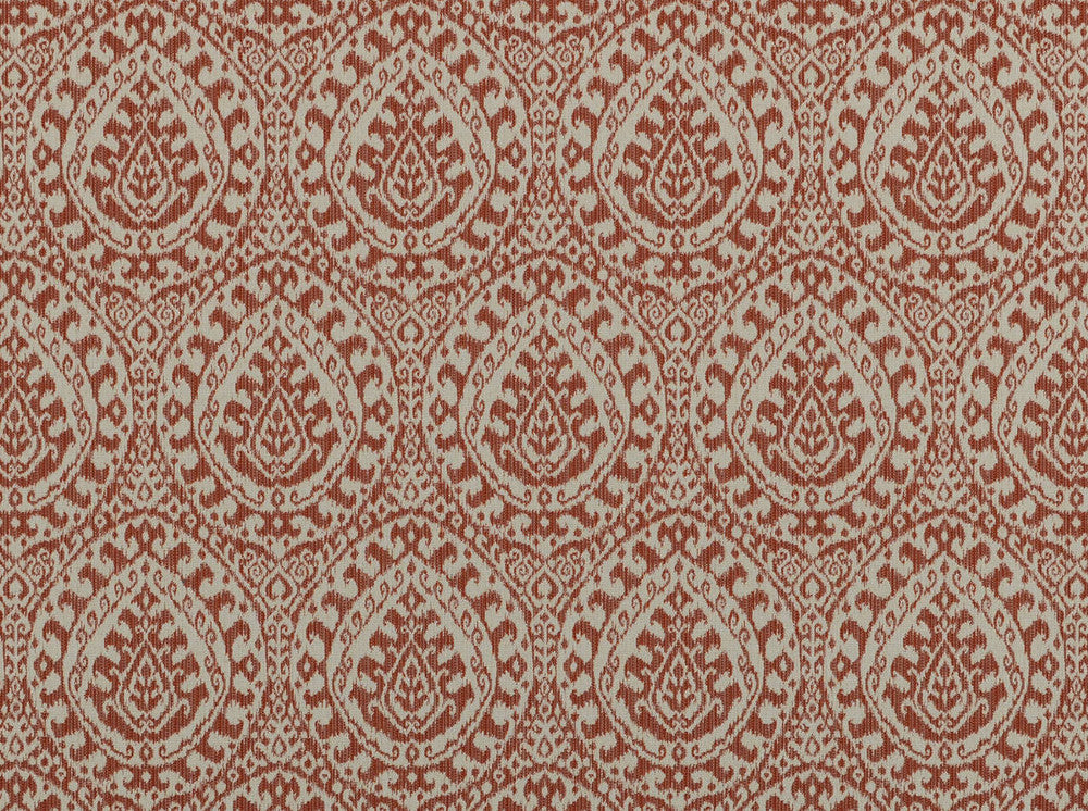 Zahra Antique Red 137 by Covington Fabric our website for purchase 51% Cotton 49% Poly China 35000 Horizontal: 7.5" and Vertical: 14.25" 56" - Fabric Carolina -