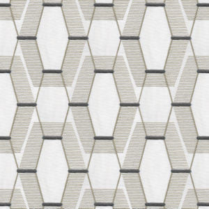 Zander White Charcoal by Norbar Designer Fabric PRISM ELEMENTS 60% COTTON - 40% POLYESTER INDIA 11 1/4"V - 8 3/4"H 52 - Swanky Fabrics -