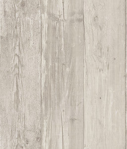 Wide Wooden Planks Grey & Black Wallpaper by Inspired by Color