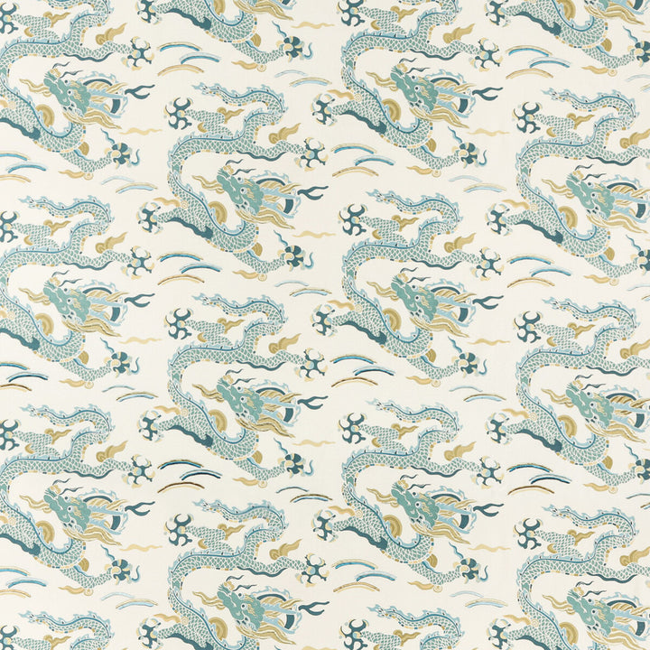 Zen Dragon Chambray by Kravet Couture Fabric - COTTON - 95%;RAYON - 5% India - Horizontal: 27 and Vertical: 16.6 54 - Fabric Carolina -