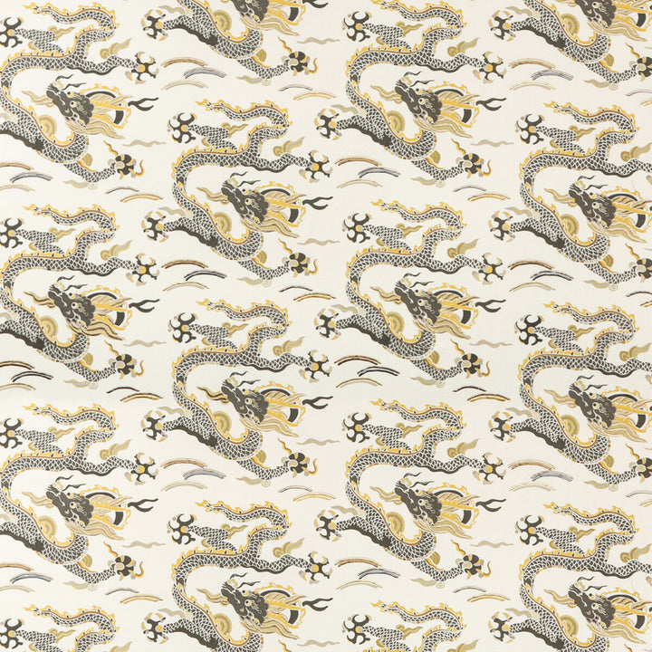 Zen Dragon Gold by Kravet Couture Fabric - COTTON - 95%;RAYON - 5% India - Horizontal: 27 and Vertical: 16.6 54 - Fabric Carolina -