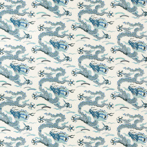 Zen Dragon Indigo by Kravet Couture Fabric