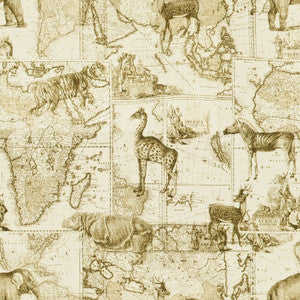 Zimbabwe 1 Mushroom by Stout Fabric