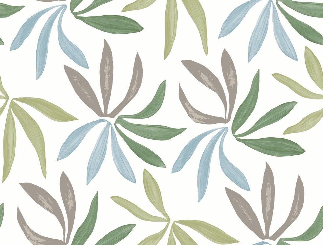 Little Garden Alpine & Sky & Silver Wallpaper by York Wallcoverings Designer