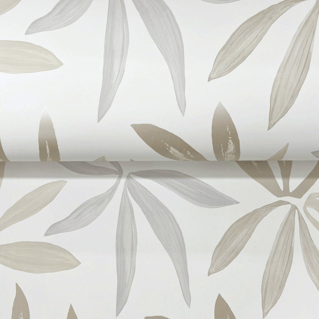 Little Garden Neutral & Pearl Wallpaper by York Wallcoverings Designer