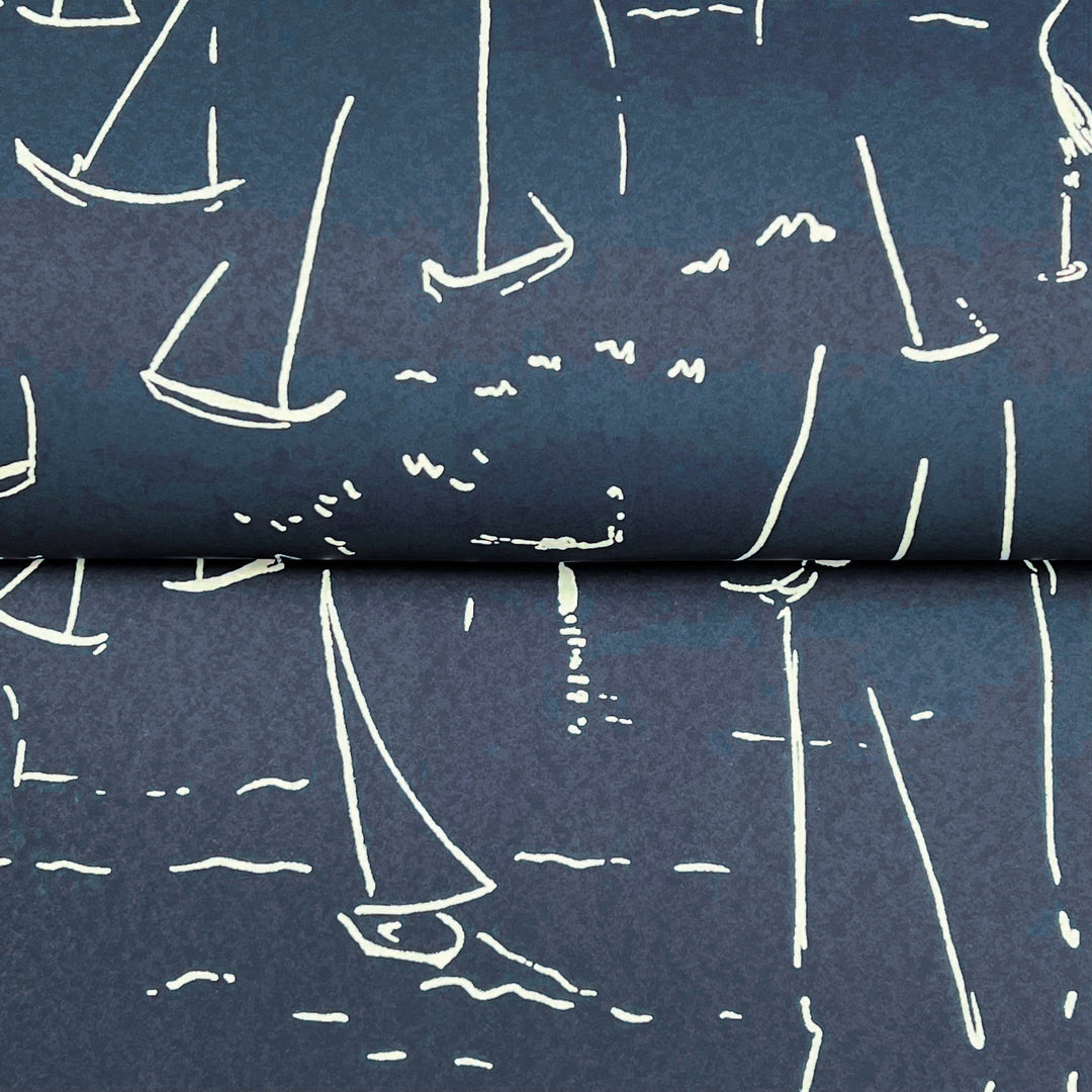 Vermillion Coast Ultramarine Wallpaper by York Wallcoverings Designer