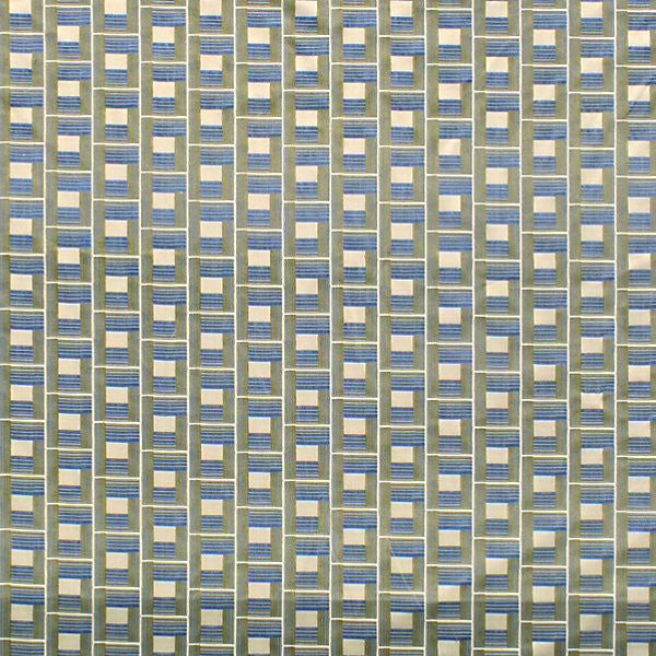 Saint Amand/Green/Blue 1085-002 by Grey Watkins Fabric STOCKED AT SCALAMANDRE WAREHOUSE 56% RAYON|44% COTTON INDIA MEDIUM DUTY Horizontal: 3" and Vertical: 5.45" 54.5" - Fabric Carolina -
