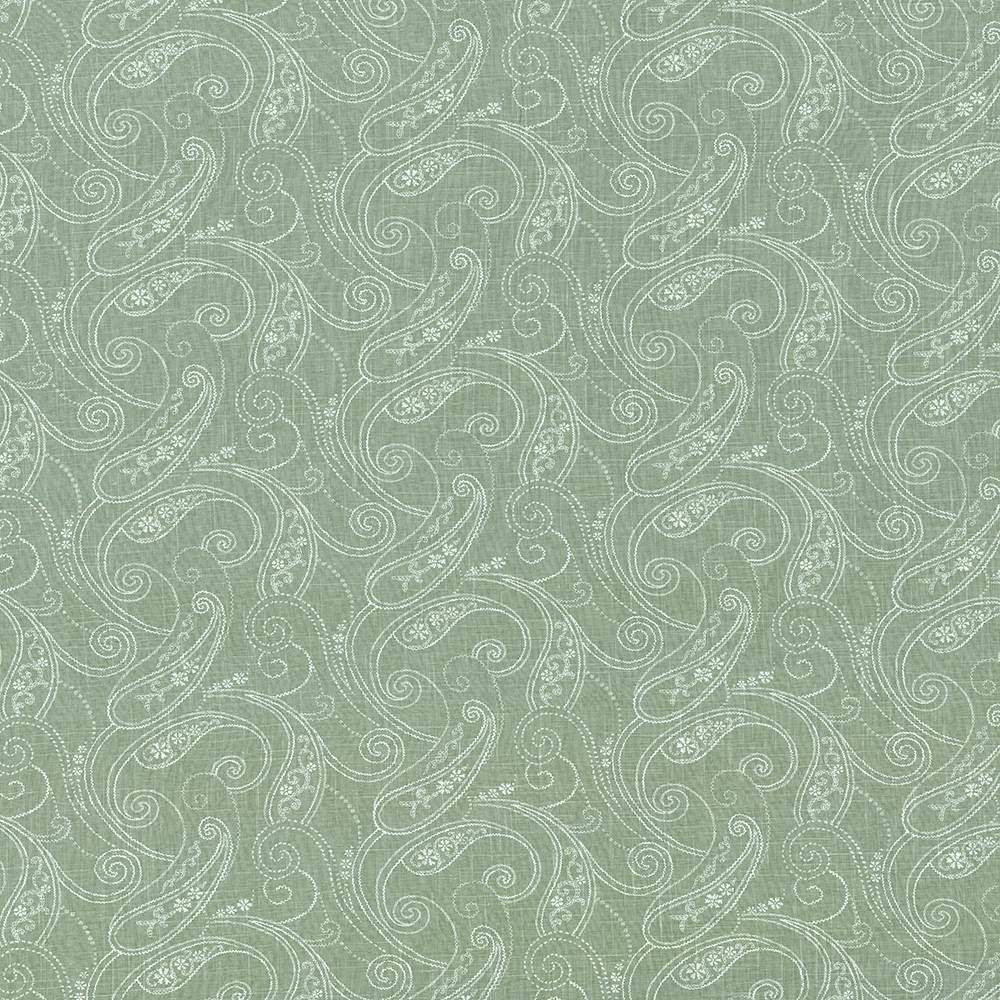 A Stitch In Time Sage by Kasmir Fabric 1420 55% Linen 45% Rayon CHINA 12,000 Wyzenbeek Double Rubs H: 18 inches, V:9 inches 54 - 55 - Fabric Carolina - Kasmir