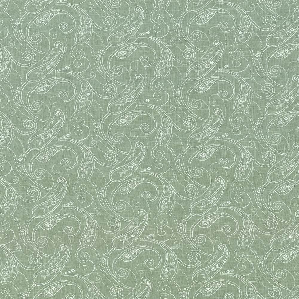 A Stitch In Time Sage by Kasmir Fabric 1420 55% Linen 45% Rayon CHINA 12,000 Wyzenbeek Double Rubs Horizontal: 18 inches and Vertical: 9 inches 54 - 55 - Fabric Carolina -