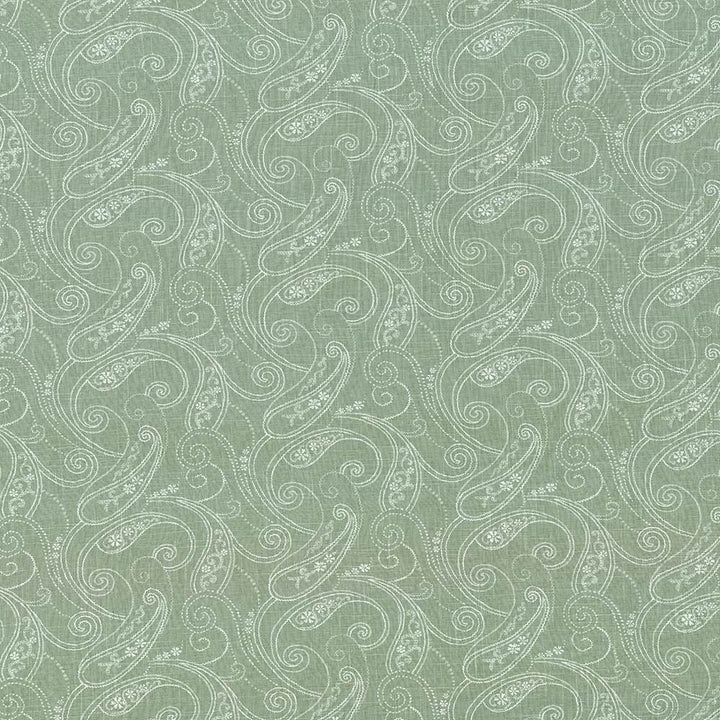 A Stitch In Time Sage by Kasmir Fabric 1420 55% Linen 45% Rayon CHINA 12,000 Wyzenbeek Double Rubs Horizontal: 18 inches and Vertical: 9 inches 54 - 55 - Fabric Carolina -