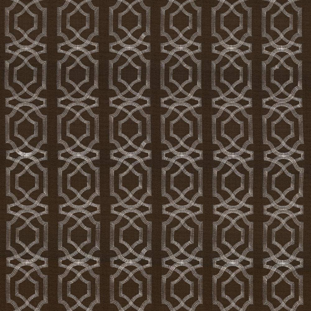 Abacot Chocolate by Kasmir Fabric 5068 100% Polyester Embroidery Contents 100% Polyester CHINA Not Tested H: 3 4/8 inches, V:3 6/8 inches 57 - 58 - Fabric Carolina - Kasmir
