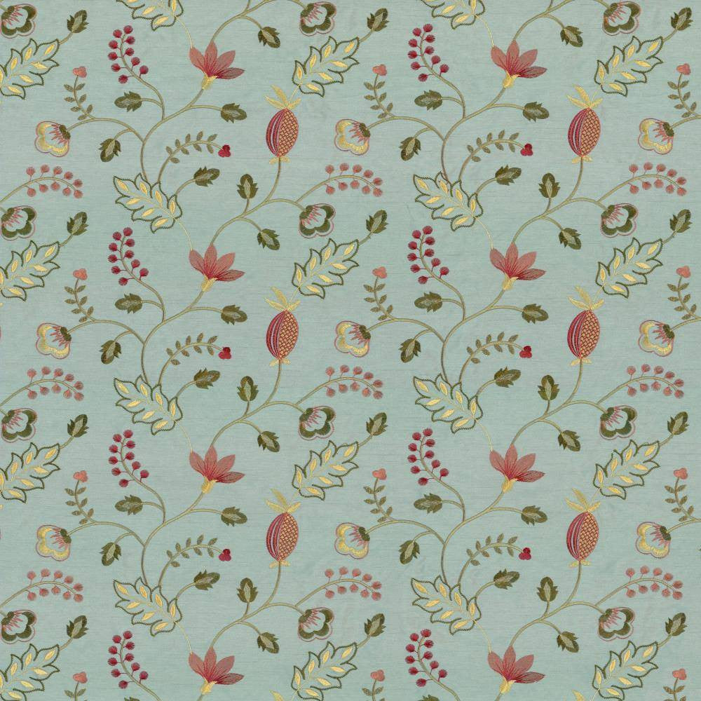 Abberville Azalea by Kasmir Fabric 1443 100% Polyester
Embroidery
100% Polyester
 INDIA </p><p>Repeat: Horizontal: 13 inches and Vertical: 9 4/8 inches 52 - 55 - Fabric Carolina -