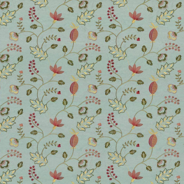 Abberville Azalea by Kasmir Fabric 1443 100% Polyester Embroidery Contents 100% Polyester INDIA 30,000 Wyzenbeek Double Rubs H: 13 inches, V:9 4/8 inches 54 - 55 - Fabric Carolina - Kasmir