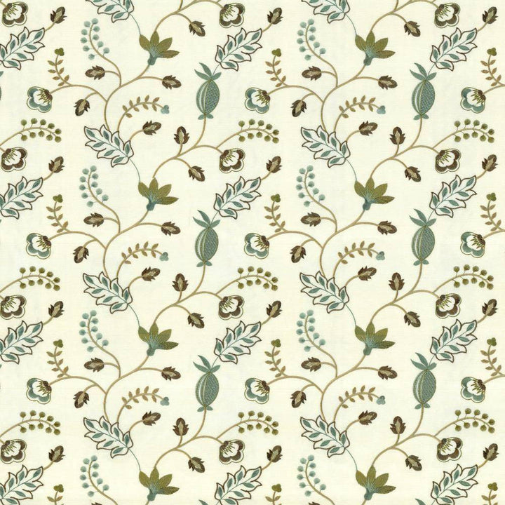 Abberville Crystal by Kasmir Fabric 1443 100% Polyester Embroidery Contents 100% Polyester INDIA 30,000 Wyzenbeek Double Rubs H: 13 inches, V:9 4/8 inches 54 - 55 - Fabric Carolina - Kasmir