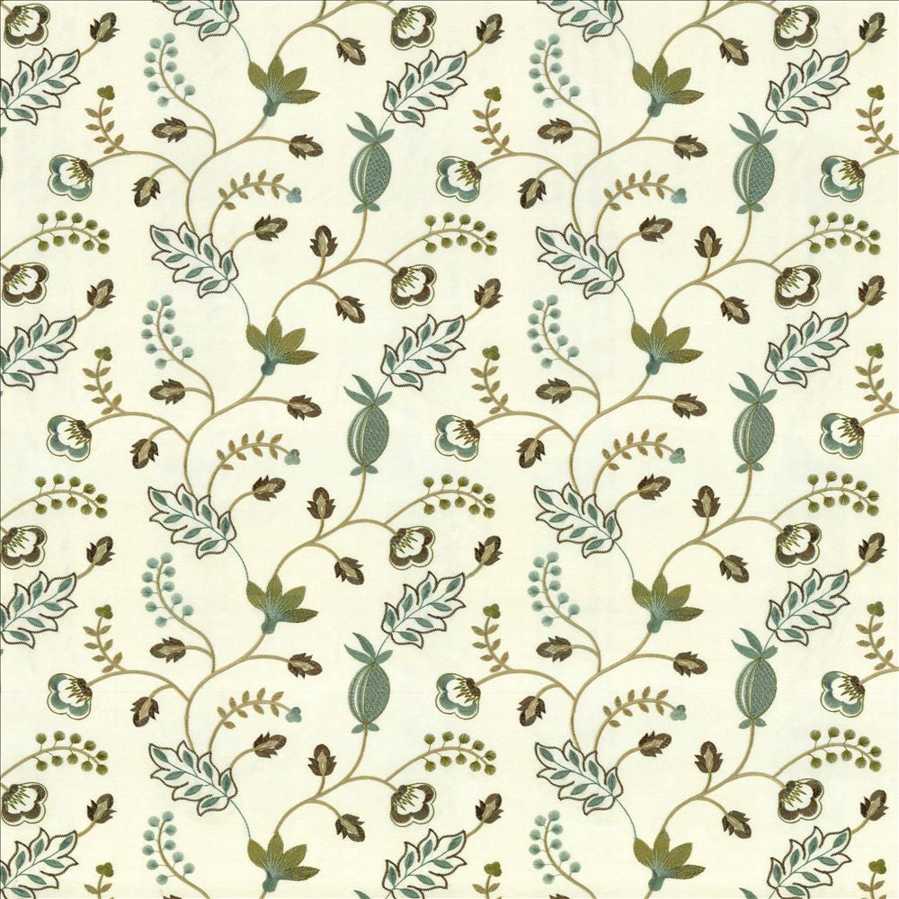 Abberville Crystal by Kasmir Fabric 1443 100% Polyester
Embroidery
100% Polyester
 INDIA 30,000 Wyzenbeek Double Rubs </p><p>Repeat: Horizontal: 13 inches and Vertical: 9 4/8 inches 52 - 55 - Fabric Carolina -
