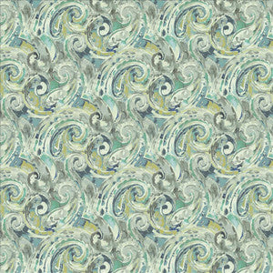 Abstract Paisley Blue Lagoon by Kasmir Fabric