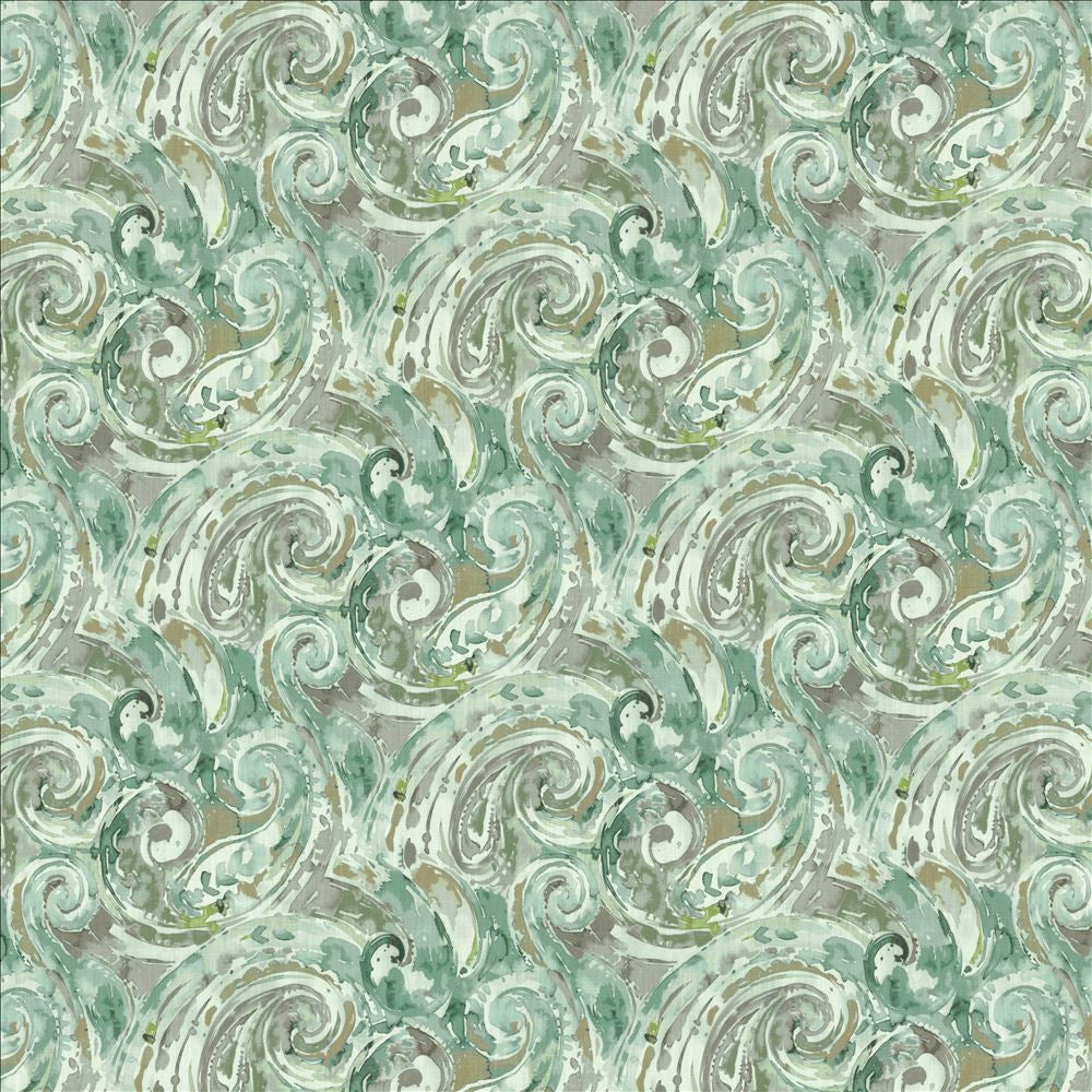 Abstract Paisley Seaspray by Kasmir Fabric 1453 100% Cotton
 SOUTH KOREA 30,000 Wyzenbeek Double Rubs </p><p>Repeat: Horizontal: 18 inches and Vertical: 17 4/8 inches 54 - Fabric Carolina -