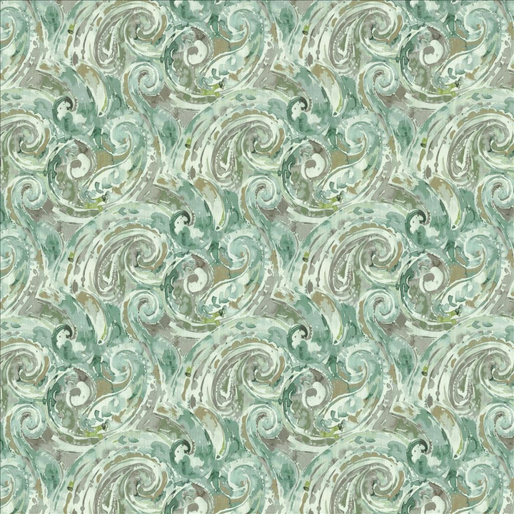Abstract Paisley Seaspray by Kasmir Fabric 1453 100% Cotton
 SOUTH KOREA </p><p>Repeat: Horizontal: 18 inches and Vertical: 17 4/8 inches 54 - Fabric Carolina -
