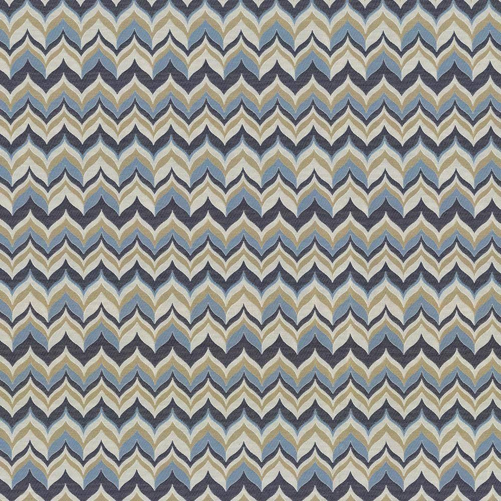Adderley Monaco Blue by Kasmir Fabric 5072 100% Polyester CHINA 10,000 Wyzenbeek Double Rubs H: 3 6/8 inches, V:7 2/8 inches 54 - Fabric Carolina - Kasmir