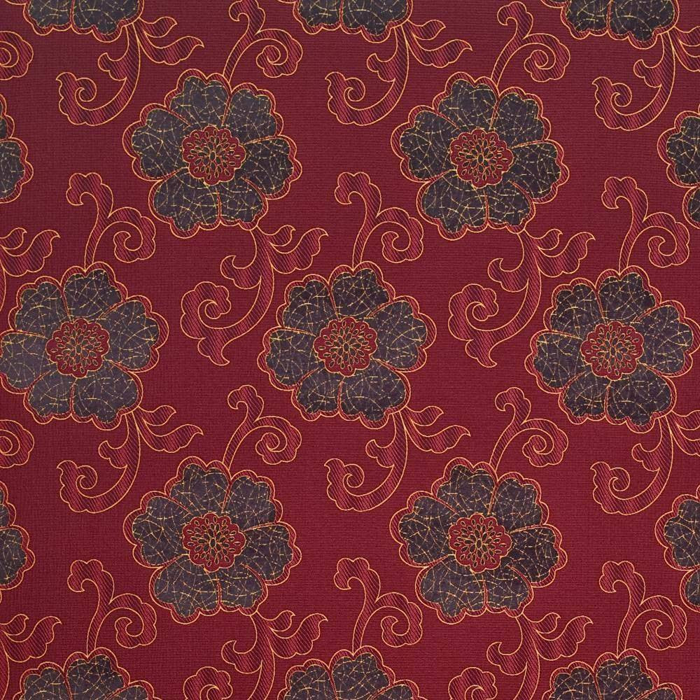 Adelaide Park Firethorn by Kasmir Fabric 1397 64% Polyester 36% Rayon CHINA 21,000 Wyzenbeek Double Rubs H: 14 2/8 inches, V:21 3/8 inches 54 - 56 - Fabric Carolina - Kasmir
