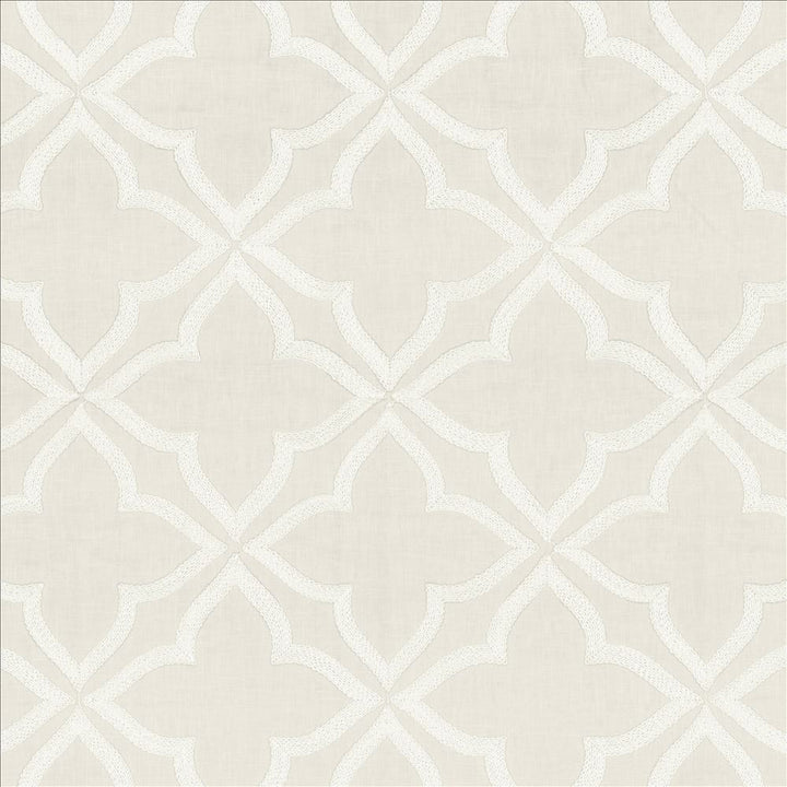 Adornment White by Kasmir Fabric 5156 70% Polyester
30% Cotton
 INDIA Not Tested </p><p>Repeat: Horizontal: 8 6/8 inches and Vertical: 9 3/8 inches 54 - Fabric Carolina -