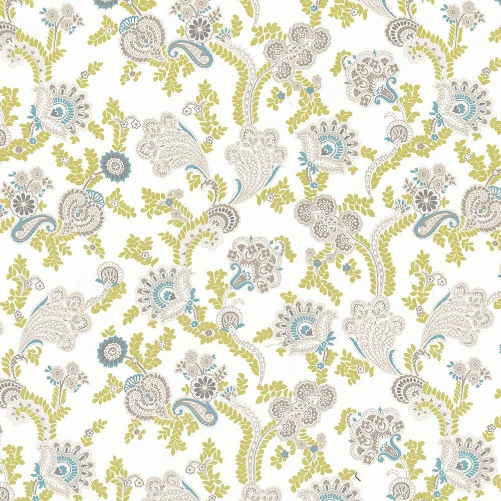 Afton Garden Aqua by Kasmir Fabric 1427 100% Cotton
 TURKEY Not Tested </p><p>Repeat: Horizontal: 27 2/8 inches and Vertical: 25 2/8 inches 55 - Fabric Carolina -