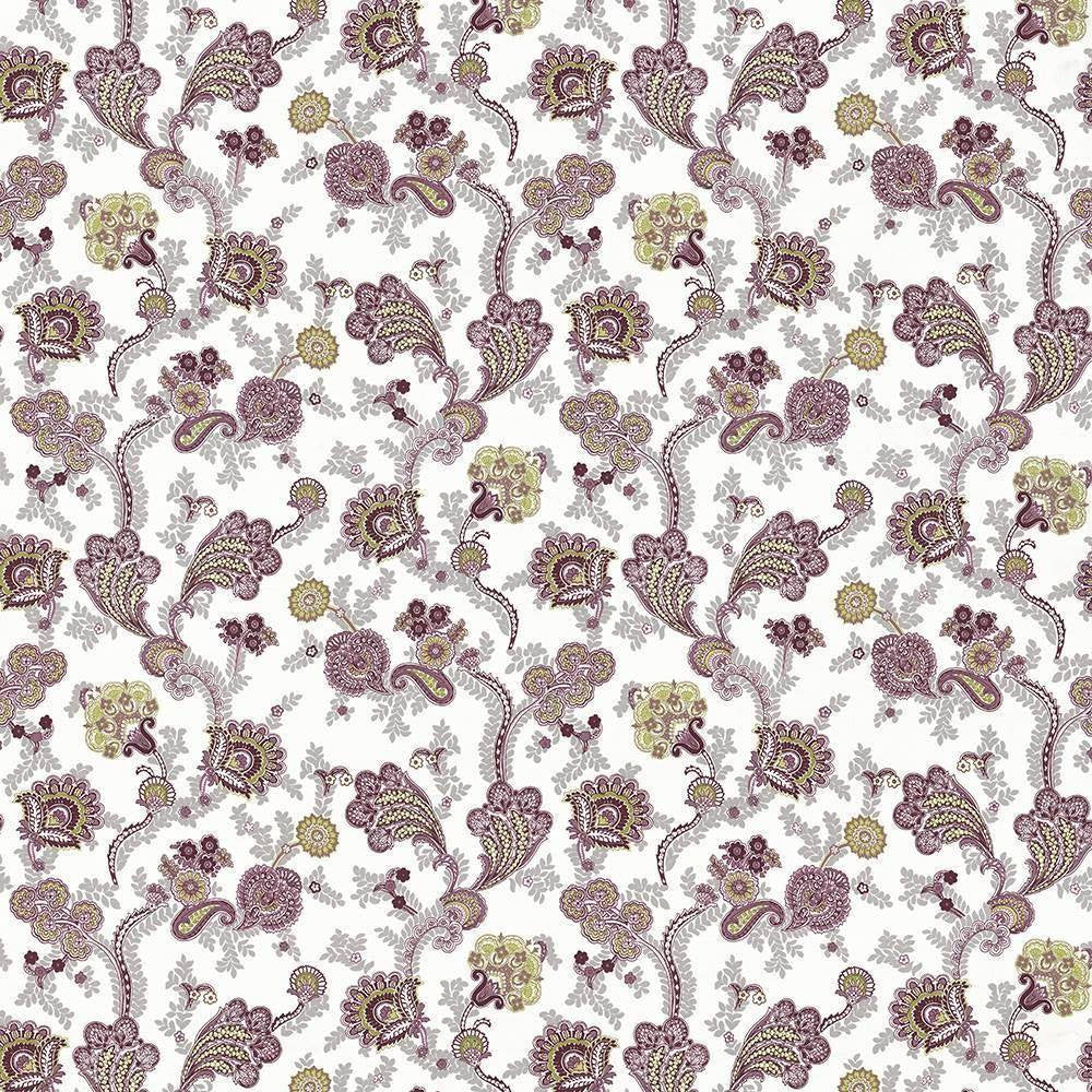 Afton Garden Damson by Kasmir Fabric 1427 100% Cotton TURKEY Not Tested H: 27 2/8 inches, V:25 2/8 inches 55 - Fabric Carolina - Kasmir