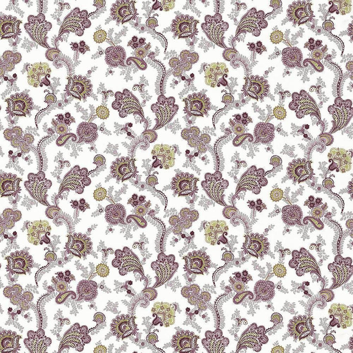 Afton Garden Damson by Kasmir Fabric 1427 100% Cotton TURKEY Not Tested H: 27 2/8 inches, V:25 2/8 inches 55 - Fabric Carolina - Kasmir