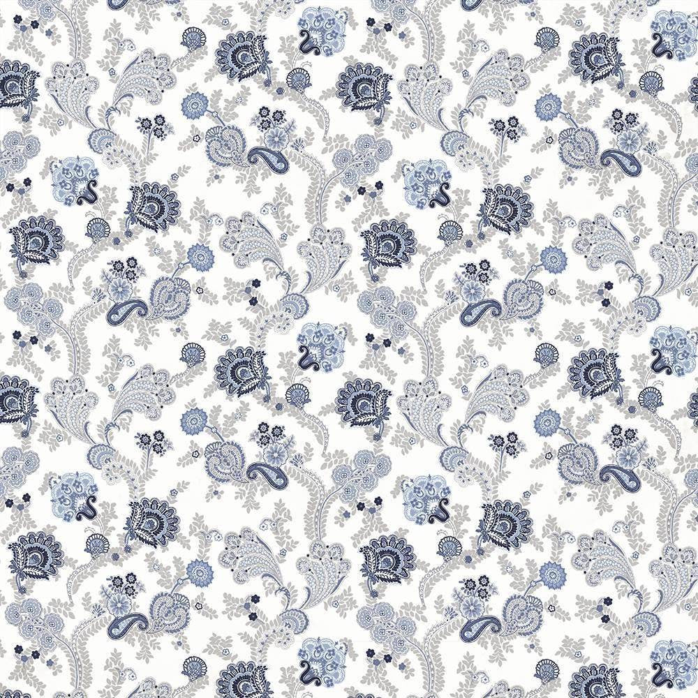 Afton Garden Pacific by Kasmir Fabric 1427 100% Cotton TURKEY Not Tested H: 27 2/8 inches, V:25 2/8 inches 55 - Fabric Carolina - Kasmir