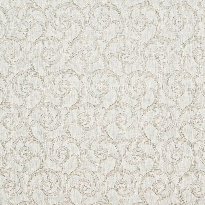 Afton Scroll White Linen by Kasmir Fabric 1396 75% Flax
23% Viscose
2% Cotton
 INDIA Not Tested </p><p>Repeat: Horizontal: 5 4/8 inches and Vertical: 7 6/8 inches 51 - 54 - Fabric Carolina -
