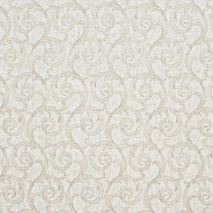 Afton Scroll White Linen by Kasmir Fabric