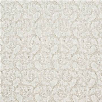 Afton Scroll White Linen by Kasmir Fabric 1396 75% Flax 23% Viscose 2% Cotton INDIA Not Tested H: 5 4/8 inches, V: 7 6/8 inches 51 - 54 - Fabric Carolina - Kasmir