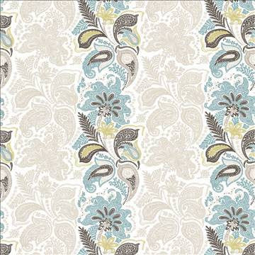 Afton Stripe Aqua by Kasmir Fabric 1427 100% Cotton TURKEY Not Tested H: 27 2/8 inches, V: 25 2/8 inches 55 - Fabric Carolina - Kasmir