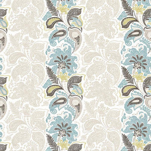 Afton Stripe Aqua by Kasmir Fabric