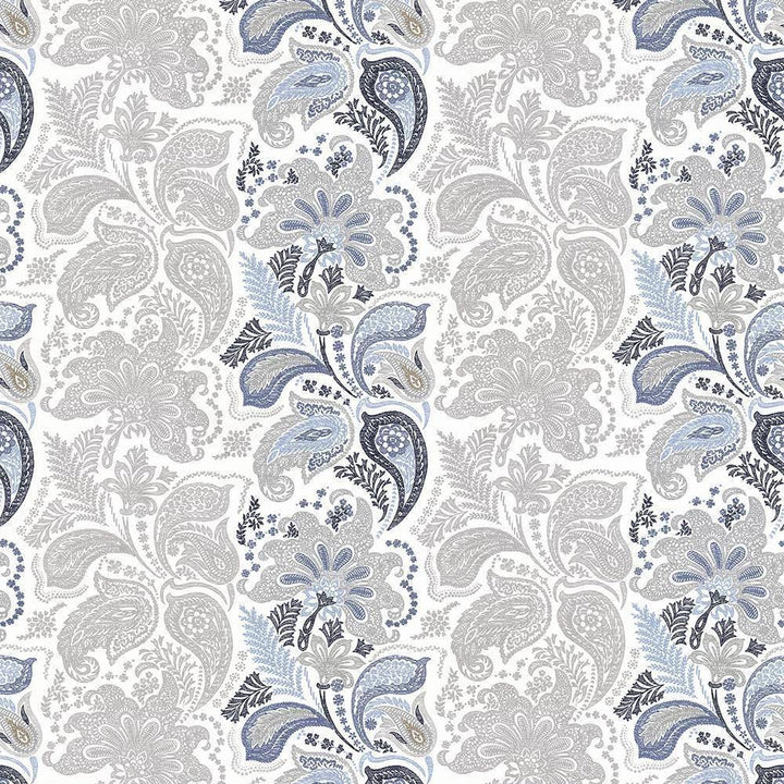 Afton Stripe Pacific by Kasmir Fabric 1427 100% Cotton TURKEY Not Tested H: 27 2/8 inches, V:25 2/8 inches 55 - Fabric Carolina - Kasmir