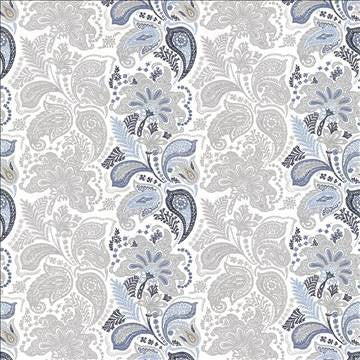 Afton Stripe Pacific by Kasmir Fabric 1427 100% Cotton TURKEY Not Tested H: 27 2/8 inches, V: 25 2/8 inches 55 - Fabric Carolina - Kasmir