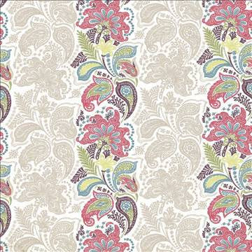 Afton Stripe Tutti Frutti by Kasmir Fabric 1427 100% Cotton TURKEY Not Tested H: 27 2/8 inches, V: 25 2/8 inches 55 - Fabric Carolina - Kasmir