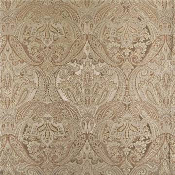Akbar Paisley Oak by Kasmir Fabric 1389 60% Rayon 40% Polyester CHINA 18,000 Wyzenbeek Double Rubs H: 14 2/8 inches, V: 17 2/8 inches 56 - 59 - Fabric Carolina - Kasmir