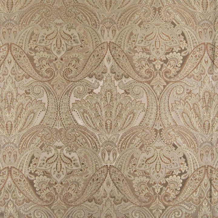 Akbar Paisley Oak by Kasmir Fabric 1389 60% Rayon 40% Polyester CHINA 18,000 Wyzenbeek Double Rubs H: 14 2/8 inches, V:17 2/8 inches 56 - 59 - Fabric Carolina - Kasmir