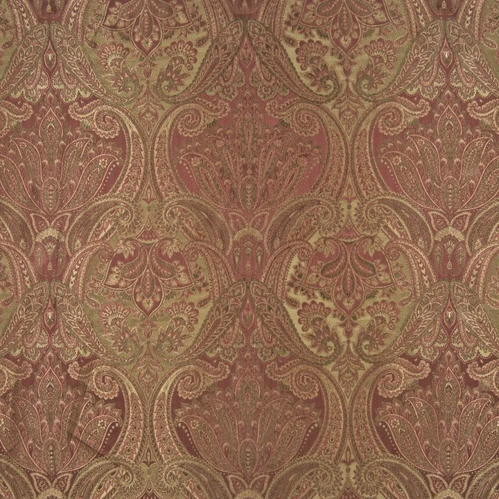 Akbar Paisley Terracotta by Kasmir Fabric 1389 60% Rayon
40% Polyester
 CHINA 18,000 Wyzenbeek Double Rubs </p><p>Repeat: Horizontal: 14 2/8 inches and Vertical: 17 2/8 inches 56 - Fabric Carolina -
