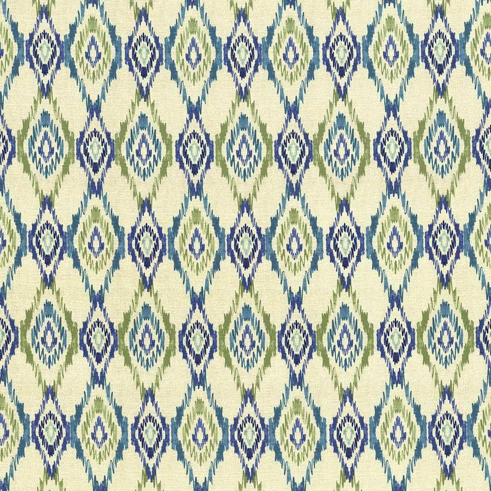 Alameda Ikat Spring Water by Kasmir Fabric 5089 100% Cotton INDONESIA 12,000 Wyzenbeek Double Rubs H: 13 4/8 inches, V:13 4/8 inches 54 - 55 - Fabric Carolina - Kasmir