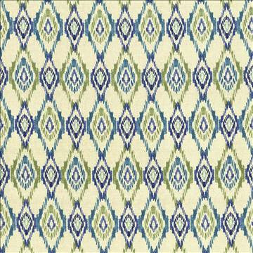 Alameda Ikat Spring Water by Kasmir Fabric 5089 100% Cotton INDONESIA 12,000 Wyzenbeek Double Rubs H: 13 4/8 inches, V: 13 4/8 inches 54 - 55 - Fabric Carolina - Kasmir