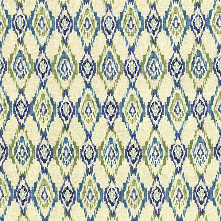 Alameda Ikat Spring Water by Kasmir Fabric 5089 100% Cotton
 INDONESIA </p><p>Repeat: Horizontal: 13 4/8 inches and Vertical: 13 4/8 inches 54 - 55 - Fabric Carolina -