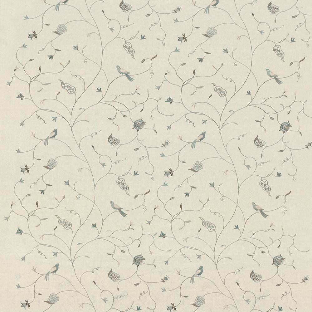 Alana Embroidery Tundra  by Kasmir Fabric 1419 55% Linen 45% Rayon  CHINA Not Tested </p><p>Repeat: Horizontal: 22 inches and Vertical: 23 inches 22  - Fabric Carolina -