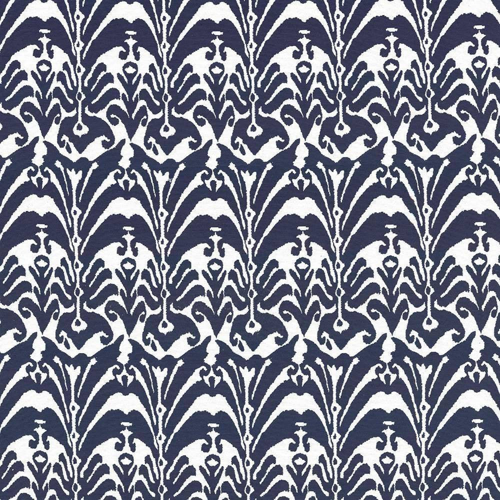 Alankar Cobalt by Kasmir Fabric 8004 100% Cotton USA 9,000 Wyzenbeek Double Rubs H: 7 inches, V:15 4/8 inches 54 - Fabric Carolina - Kasmir
