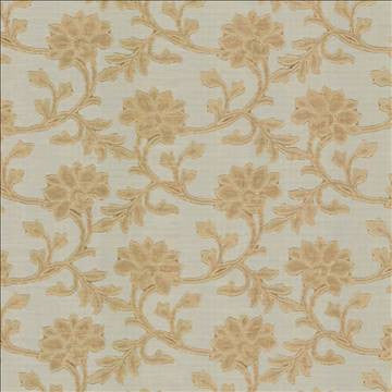 Alcedo Gold by Kasmir Fabric 5012 100% Polyester CHINA Not Tested H: 14 inches, V: 15 2/8 inches 113 - 114 - Fabric Carolina - Kasmir