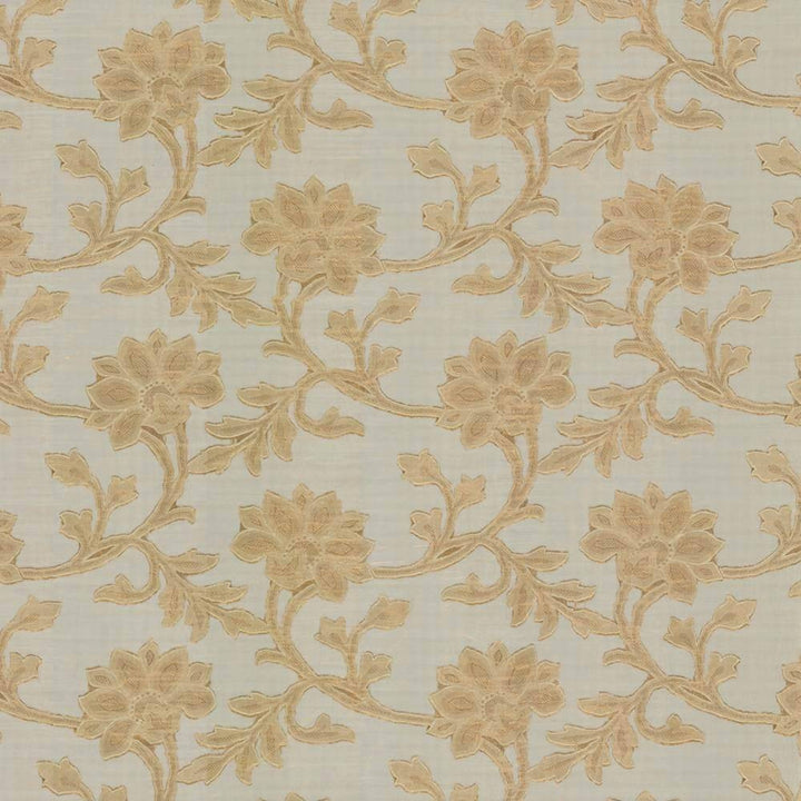 Alcedo Gold by Kasmir Fabric 5012 100% Polyester CHINA Not Tested H: 14 inches, V:15 2/8 inches 113 - 114 - Fabric Carolina - Kasmir
