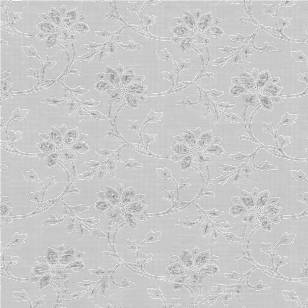 Alcedo White by Kasmir Fabric 5012 100% Polyester
 CHINA Not Tested </p><p>Repeat: Horizontal: 14 inches and Vertical: 15 2/8 inches 113 - Fabric Carolina -