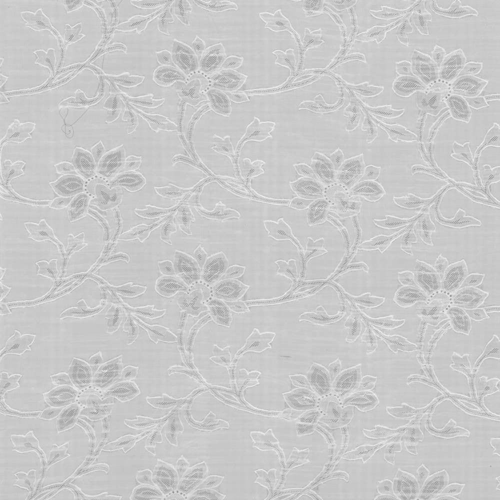 Alcedo White by Kasmir Fabric 5012 100% Polyester CHINA Not Tested H: 14 inches, V:15 2/8 inches 113 - 114 - Fabric Carolina - Kasmir