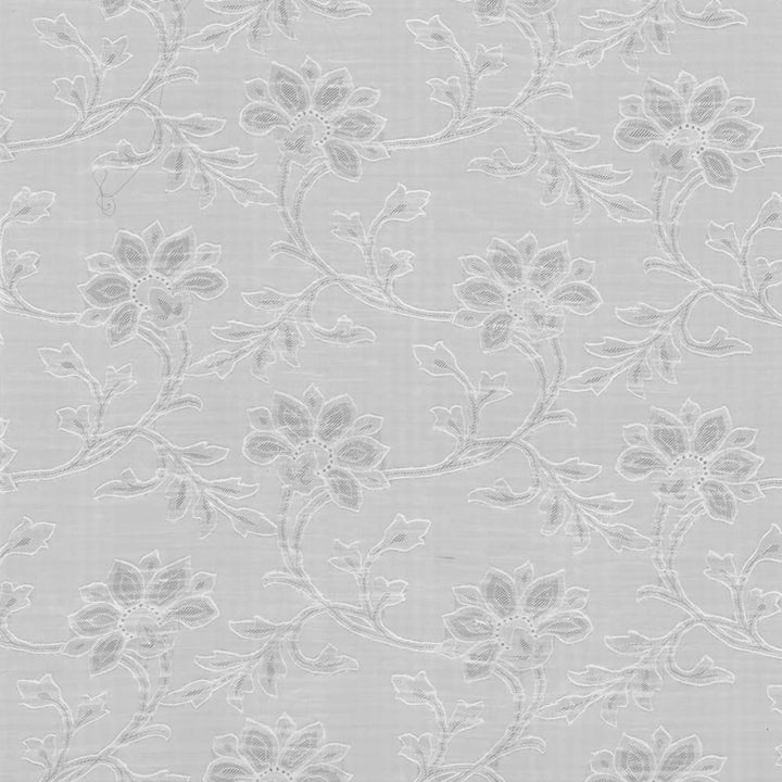 Alcedo White by Kasmir Fabric 5012 100% Polyester CHINA Not Tested H: 14 inches, V:15 2/8 inches 113 - 114 - Fabric Carolina - Kasmir